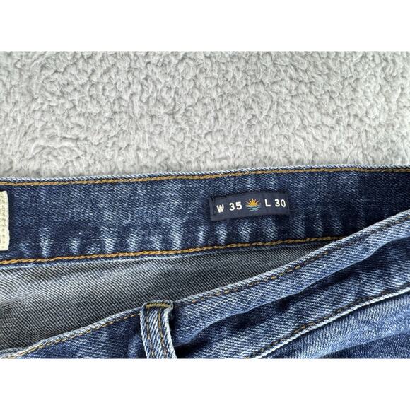 Faherty Jeans Mens 35x28.5 Blue Feel Good Special Weave Organic Cotton Stretch - Picture 3 of 16